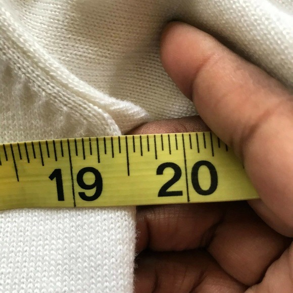 Bob Mackie Cardigan Women Sz S Cotton Blend White Purple Floral Full Zip Sweater - Picture 9 of 10